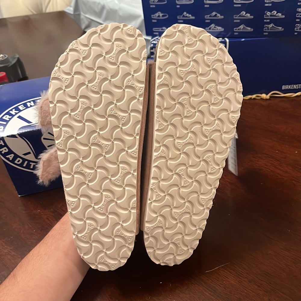 Arizona shearling light Rose Birkenstocks OA - Picture 4 of 4
